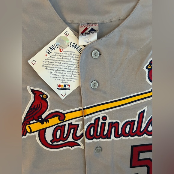 Majestic Authentic St. Louis Cardinals Albert Pujols Baseball Jersey Men’s Sz M - Picture 4 of 6